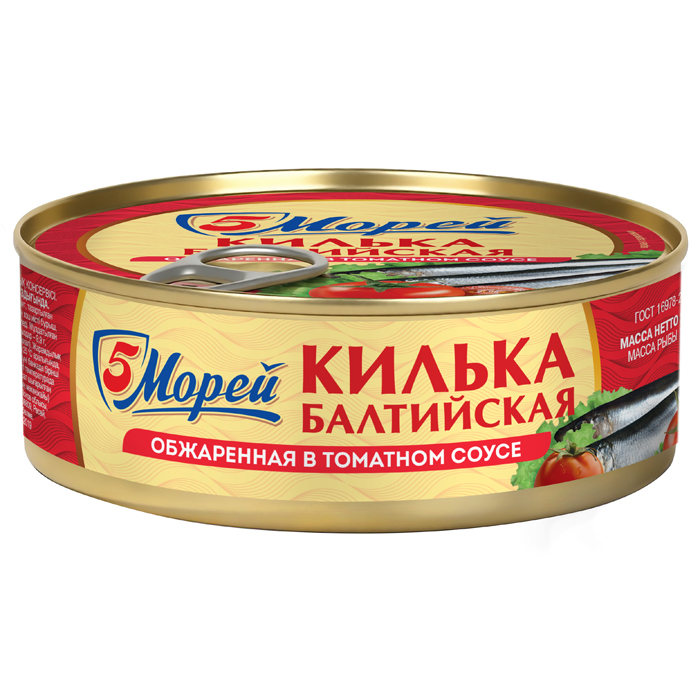 КИЛЬКА 5 МОРЕЙ Ч/М ОБЖАР №5 В Т/С 240ГР КЛЮЧ