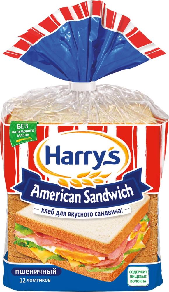 ХЛЕБ HARRY'S СAНДВИЧНЫЙ ПШЕНИЧНЫЙ 470ГР