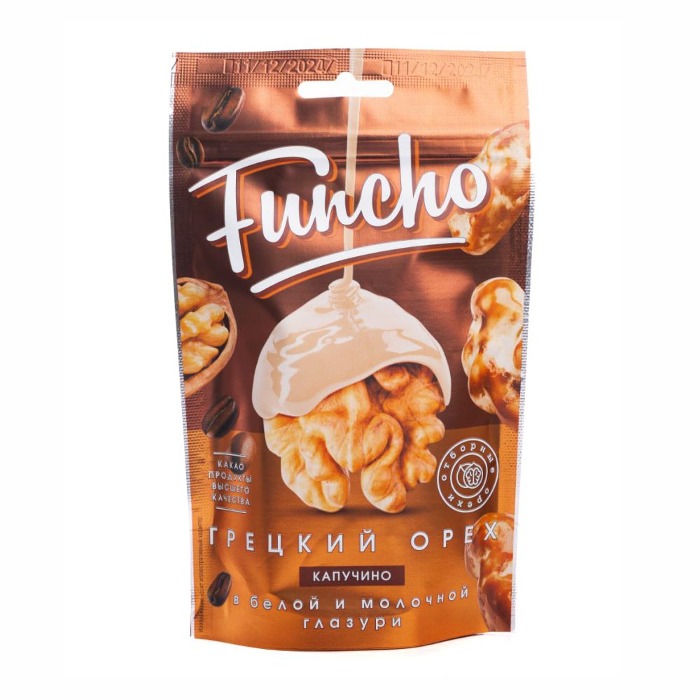 ДРАЖЕ ФУНЧО ГРЕЦКИЙ ОРЕХ В БЕЛ/МОЛ ГЛАЗ  С АРОМАТОМ КАПУЧИНО100ГР