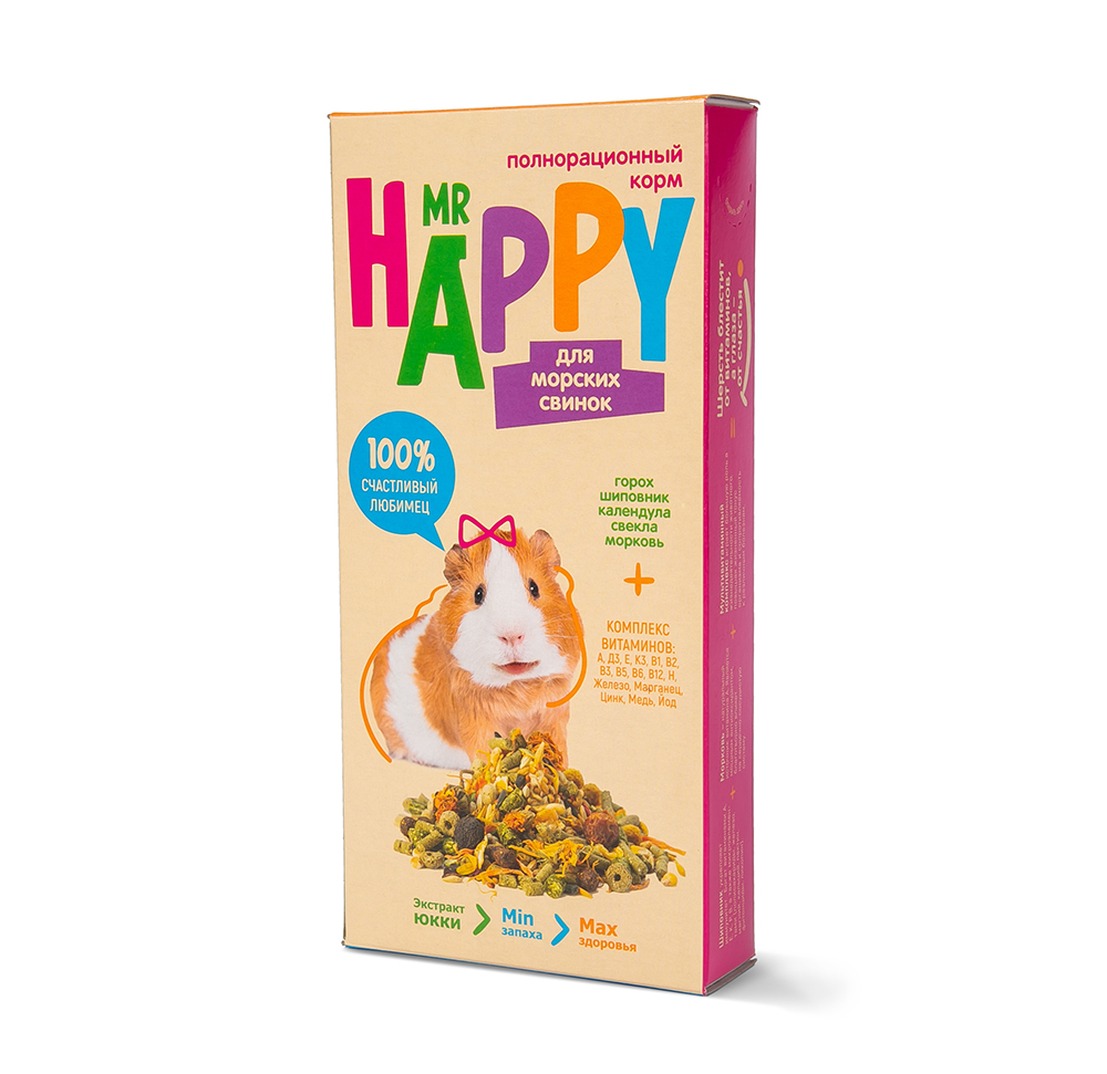 КОРМ MR HAPPY СУХОЙ ДЛЯ МОРСКИХ СВИНОК 400ГР