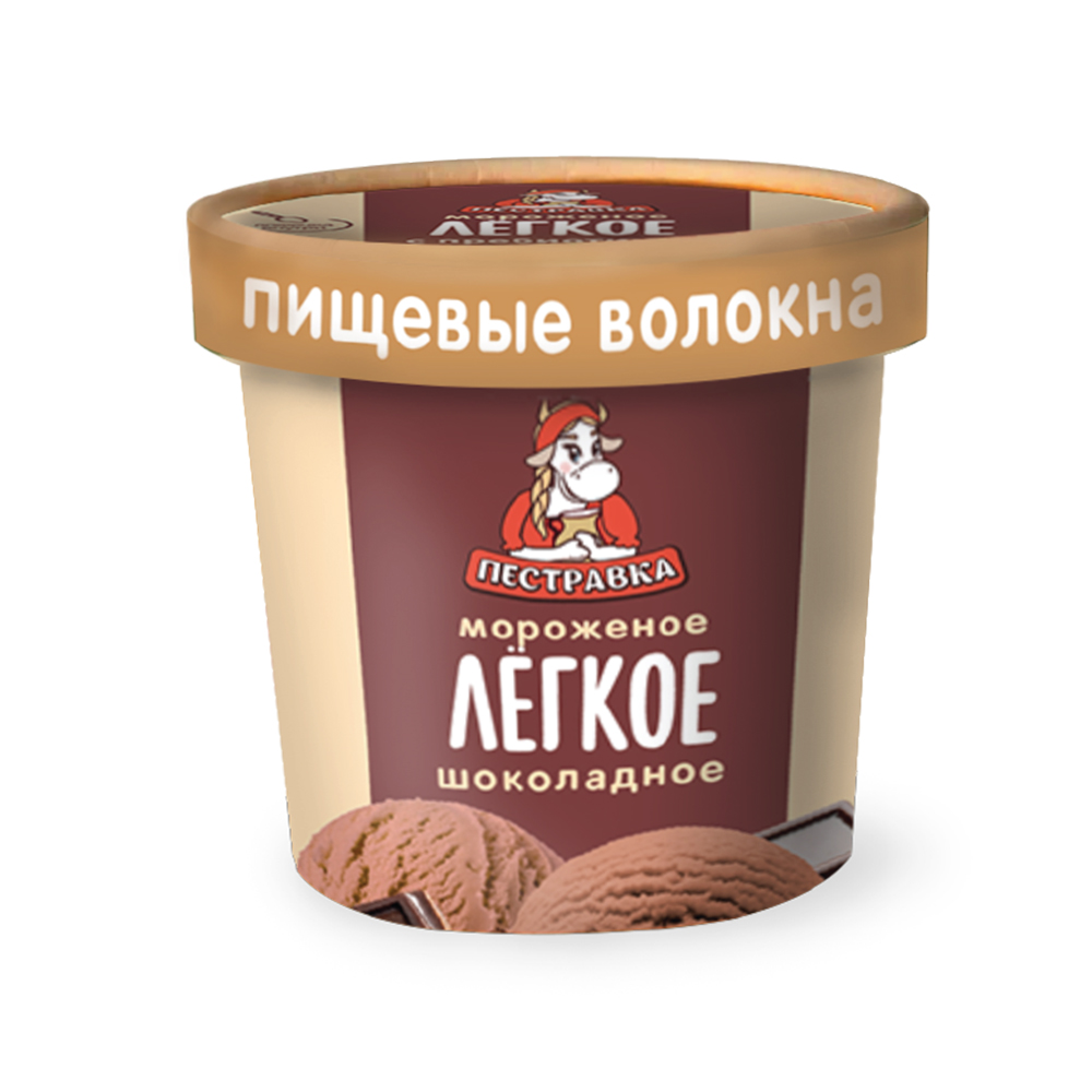 БЗМЖ МОРОЖЕНОЕ ПЕСТРАВКА ЛЕГКОЕ БЕЗ САХАРОЗЫ ШОКОЛАД/БЕЛОК/ПИЩ ВОЛОКНА 3% БУМ/СТ 70ГР
