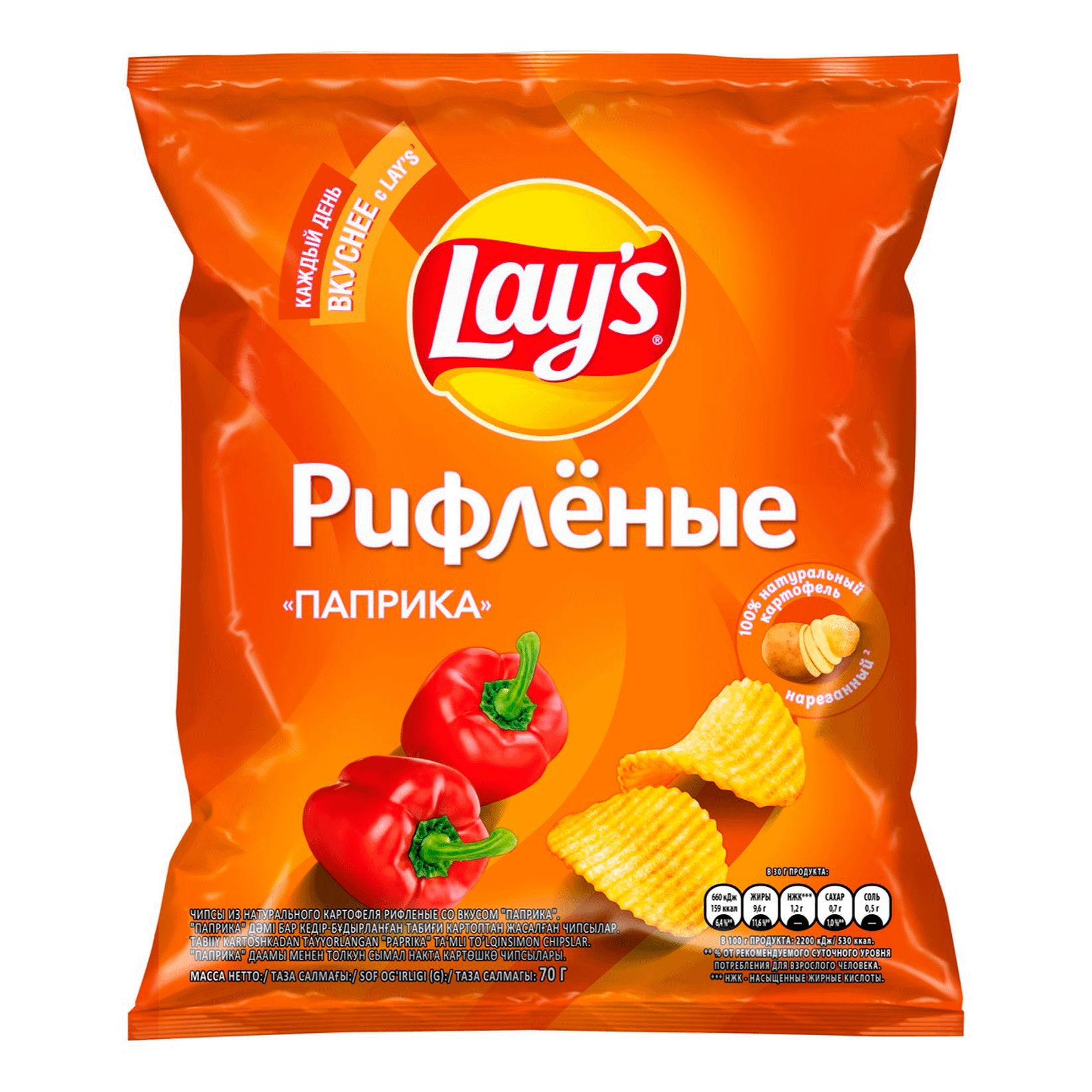 ЧИПСЫ ЛЭЙС 70ГР ПАПРИКА РИФЛЕНЫЕ ЧИПСЫ ЛЭЙС 70ГР ПАПРИКА РИФЛЕНЫЕ