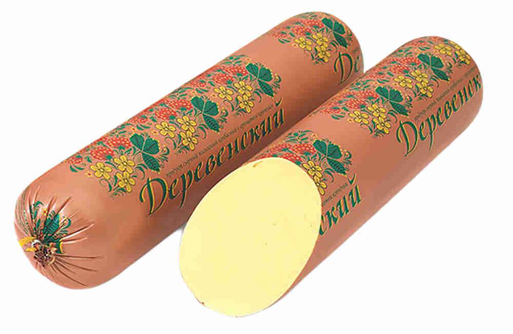 СЗМЖ ПРОДУКТ ПЛАВЛЕННЫЙ ДЕРЕВЕНСКИЙ С АРОМАТОМ КОПЧЕНИЯ 40% БАТОН /ВЕС