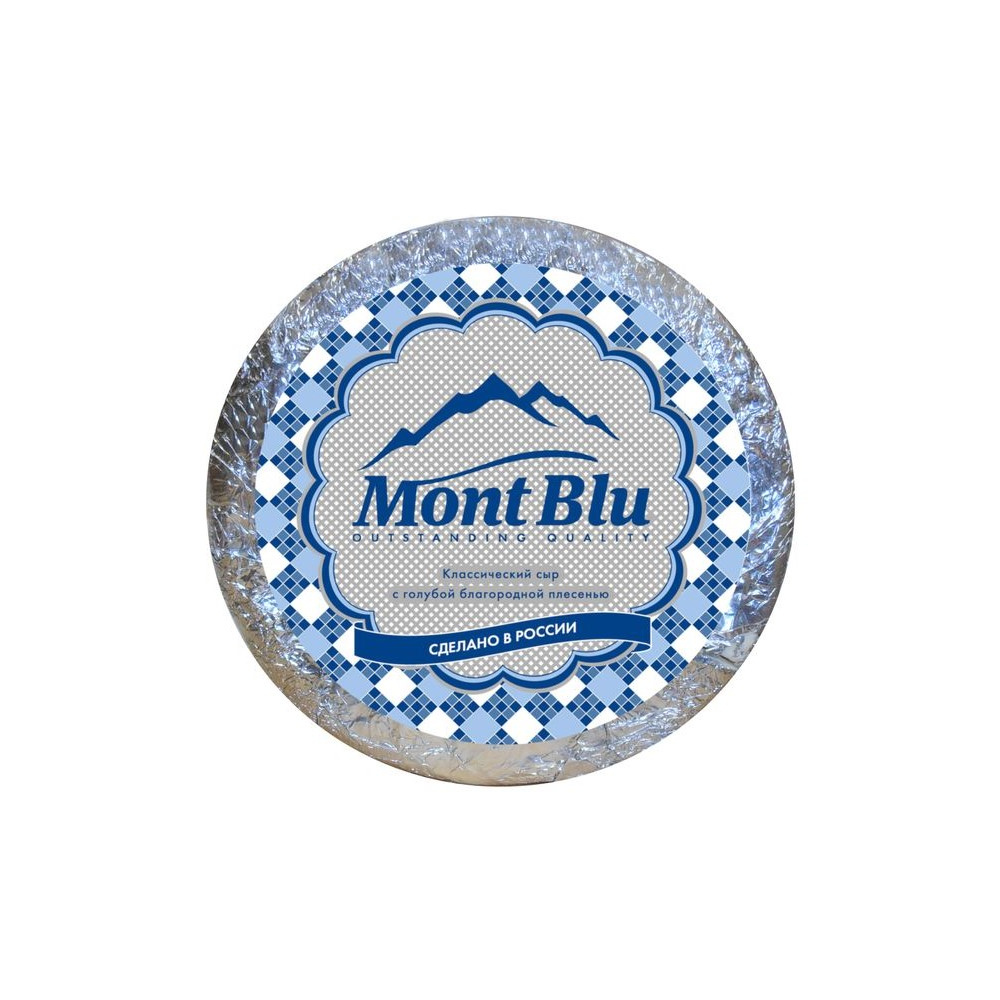 БЗМЖ СЫР MONBLU С ГОЛУБОЙ БЛАГ ПЛЕСЕНЬЮ КРУГ ВЕС