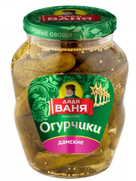 ОГУРЧИКИ МАРИНОВАННЫЕ ДАМСКИЕ ДЯДЯ ВАНЯ 680ГР СТ/Б