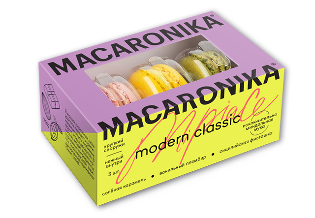 ПИРОЖНЫЕ MACARONIKA НАБОР КЛАССИК 3.1 3 ШТ