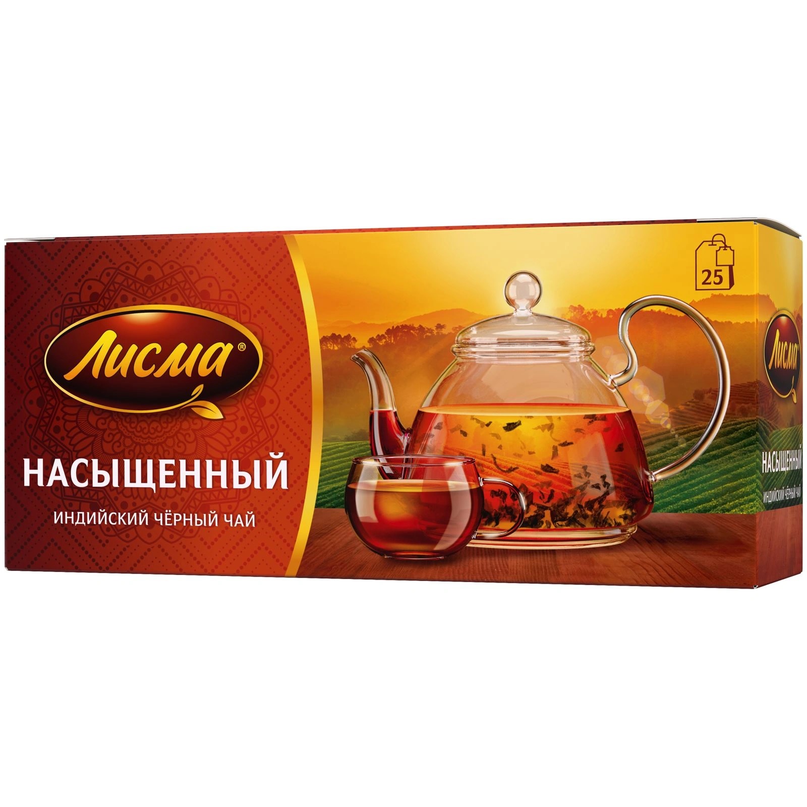 ЧАЙ ЛИСМА ЧЕРНЫЙ НАСЫЩЕННЫЙ 25П*1,8ГР