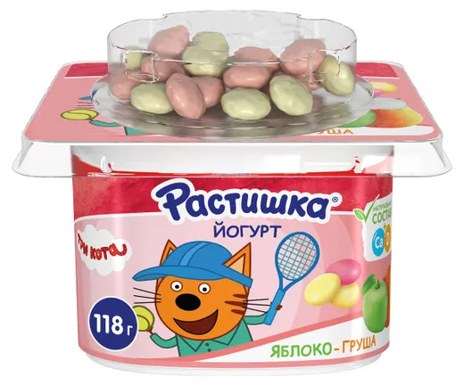 БЗМЖ ЙОГУРТ РАСТИШКА 3% ЯБЛОКО/ГРУША/ПЕЧЕНЬЕ 118ГР