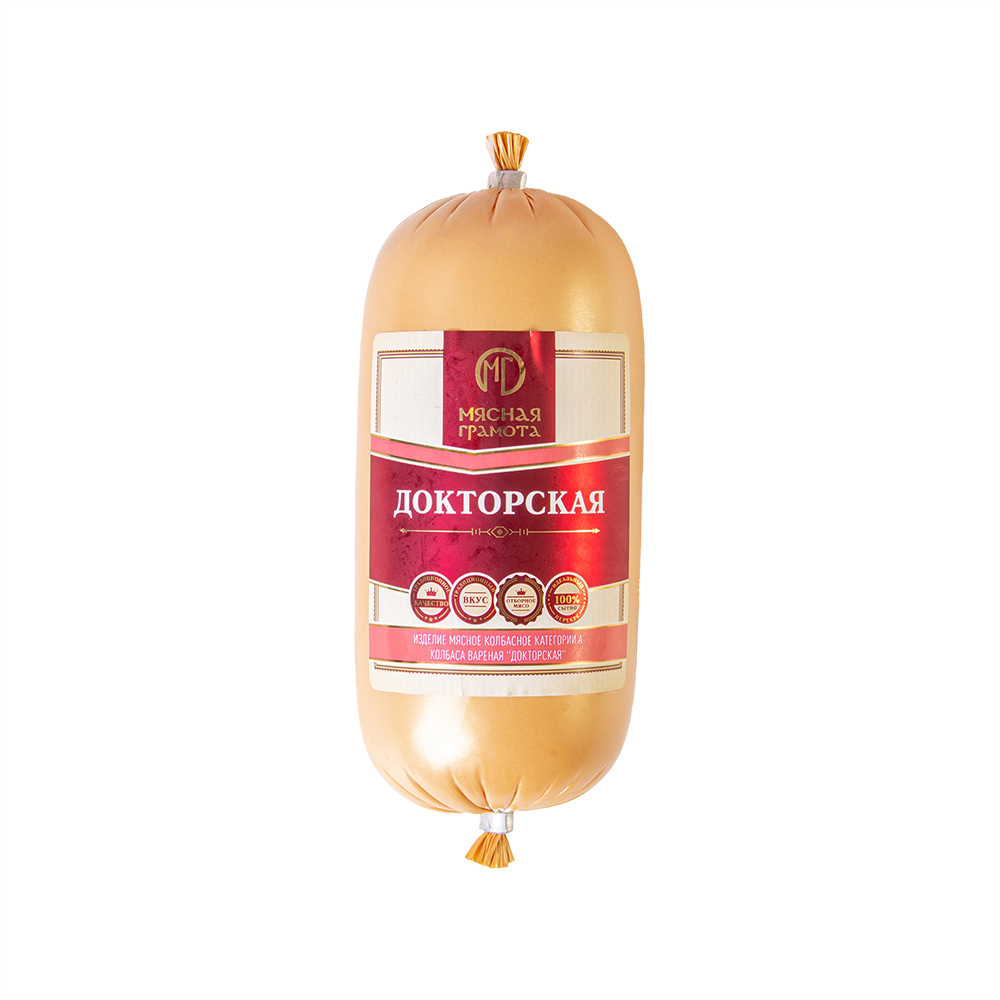 КОЛБАСА ВАРЕНАЯ ДОКТОРСКАЯ ГОСТ МЯСНАЯ ГРАМОТА 400ГР
