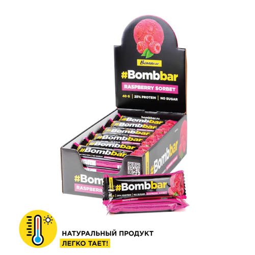 БАТОНЧИК ГЛАЗ МАЛИНОВЫЙ СОРБЕТ БОМББАР 40ГР