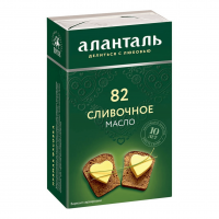 БЗМЖ МАСЛО СЛИВОЧНОЕ АЛАНТАЛЬ № 82,ЖИР  82,5% 180Г БЗМЖ МАСЛО СЛИВОЧНОЕ АЛАНТАЛЬ № 82,ЖИР  82,5% 180Г