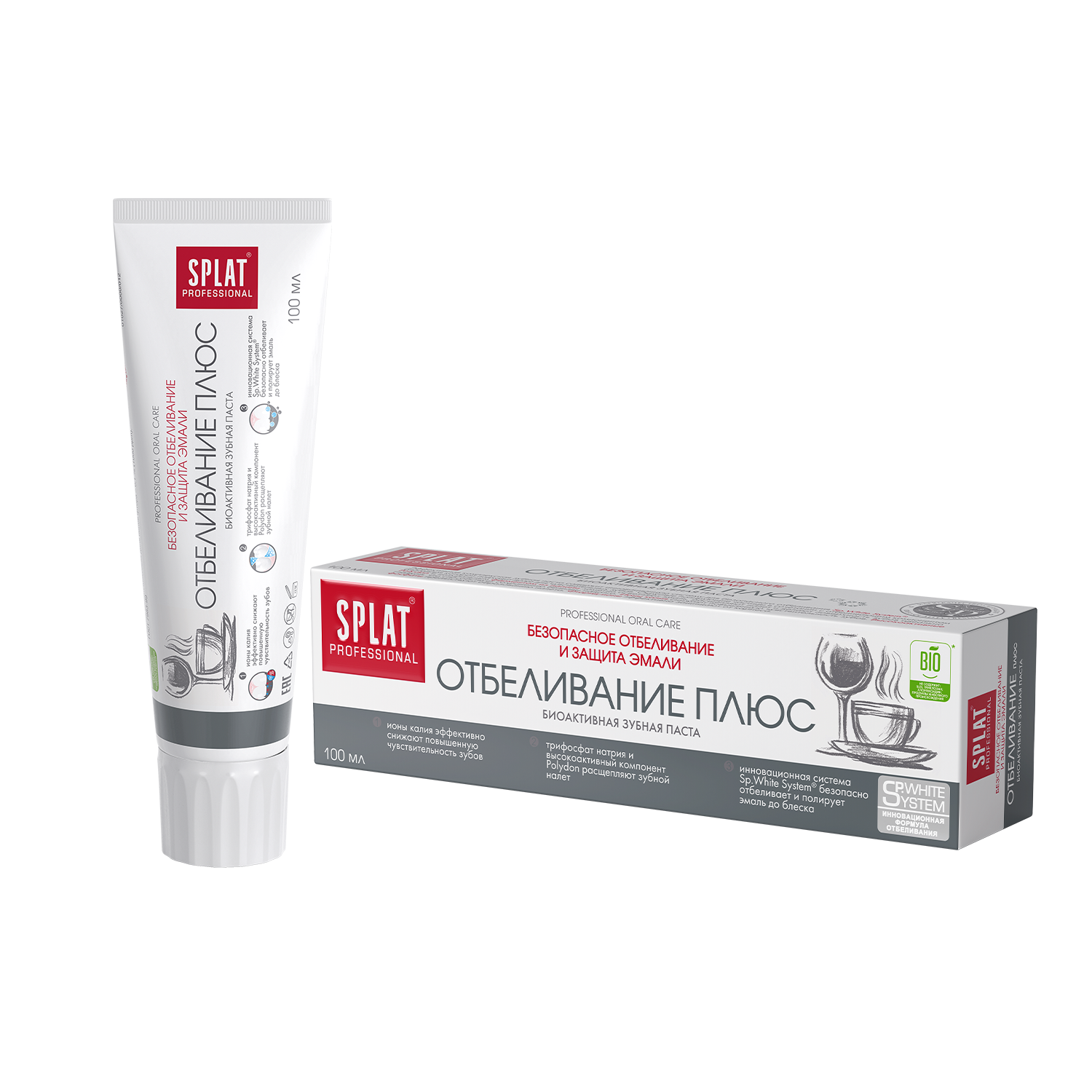 ПАСТА ЗУБ СПЛАТ ОТБЕЛИВАНИЕ ПЛЮС 100МЛ