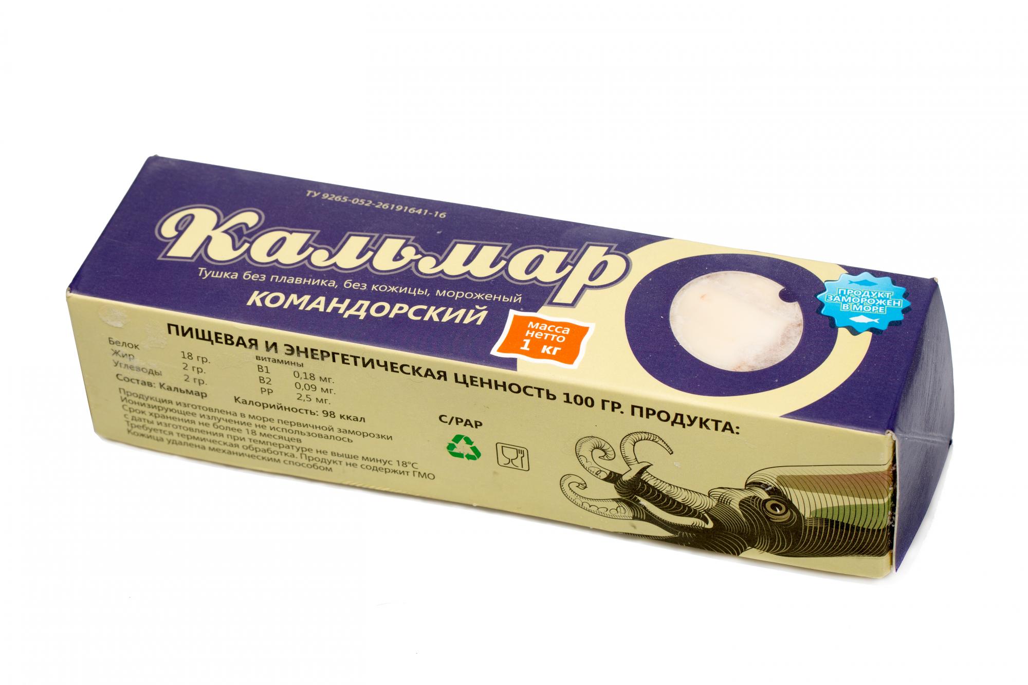 КАЛЬМАР ФИЛЕ КОМАНДОРСКИЙ 1КГ