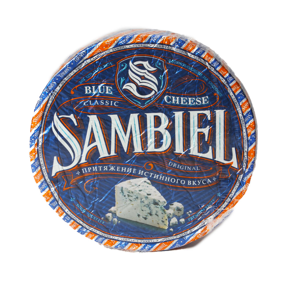 БЗМЖ СЫР С ГОЛУБОЙ ПЛЕСЕНЬЮ SAMBIEL П/КРУГ /ВЕС