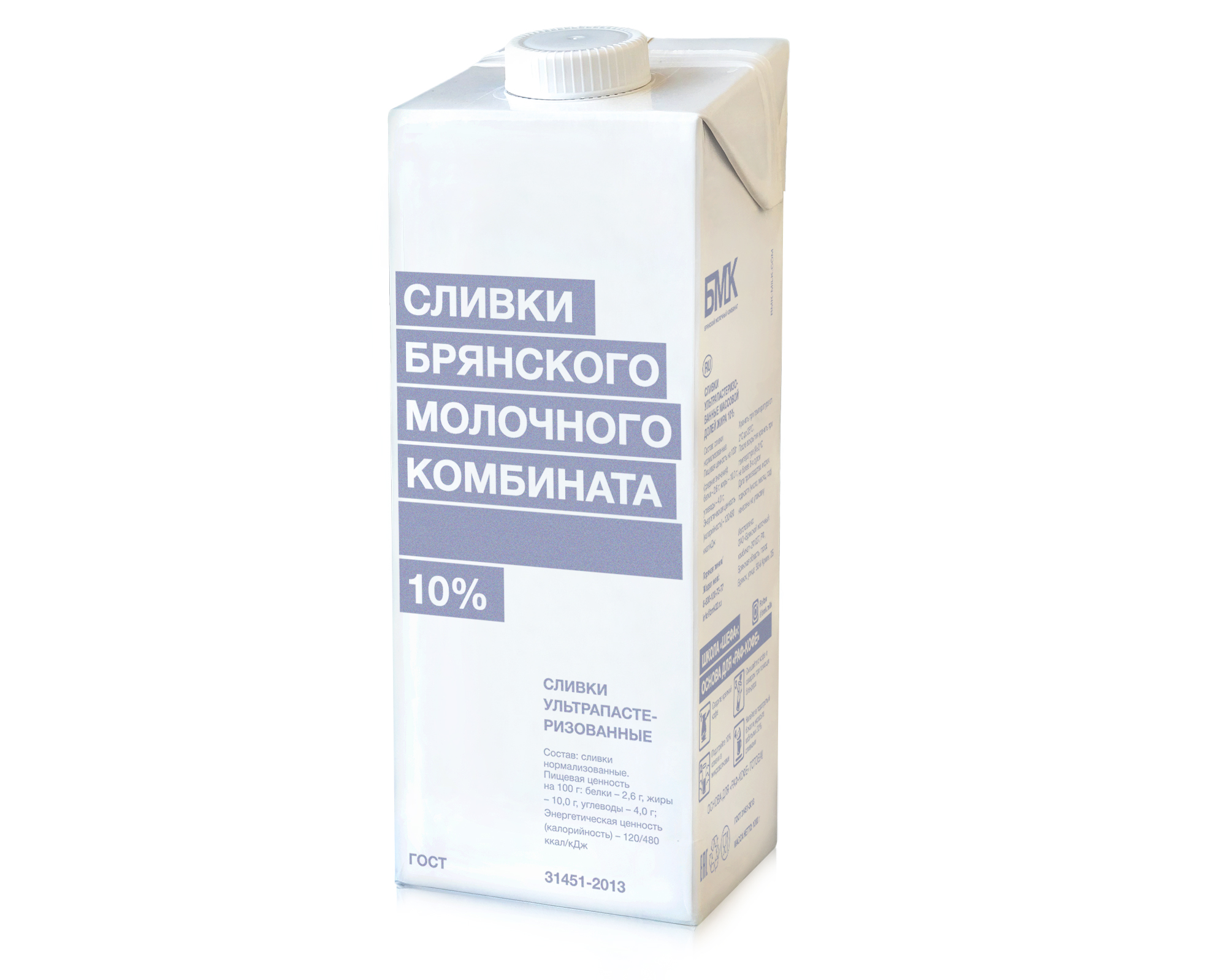 БЗМЖ СЛИВКИ БМК 10% 1Л ТБА