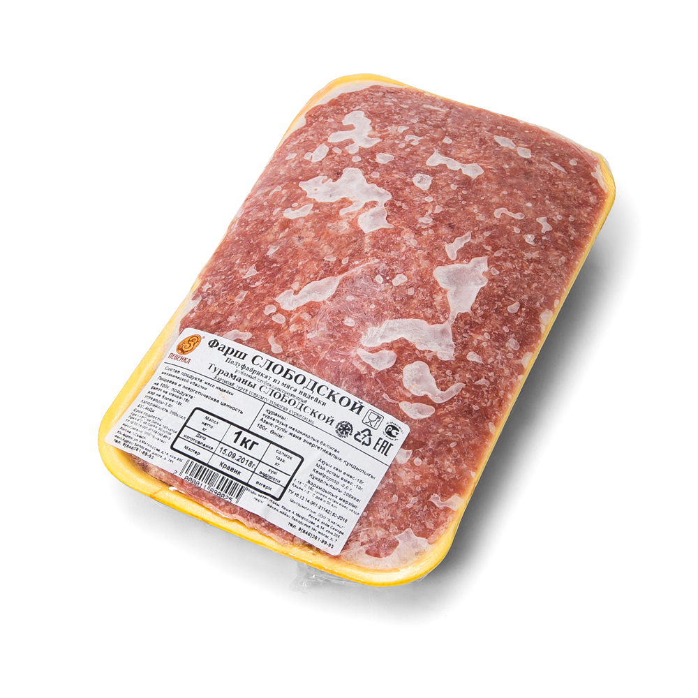 ФАРШ ИЗ ИНДЕЙКИ СЛОБОДСКОЙ ЗАМ ПОДЛ 1 КГ