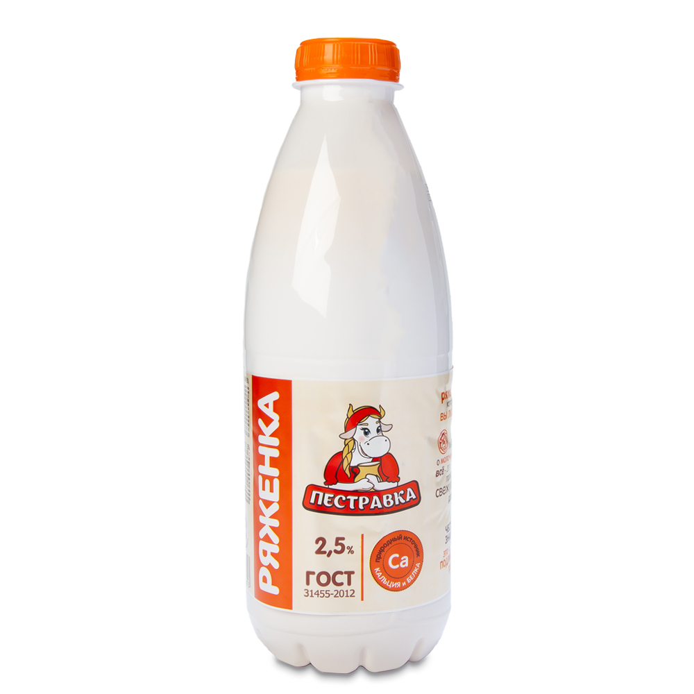 БЗМЖ РЯЖЕНКА ПЕСТРАВКА 2,5% 930ГР ПЭТ