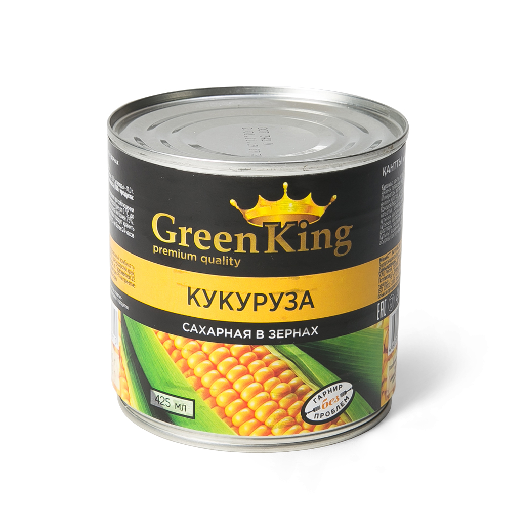 КУКУРУЗА ГРИН КИНГ САХАРНАЯ В ЗЕРНАХ 425ГР