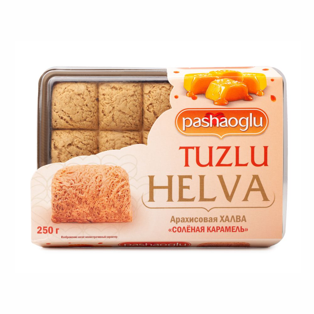 ХАЛВА PASHAOGLU АРАХИСОВАЯ С СОЛЕНОЙ КАРАМЕЛЬЮ 250ГР