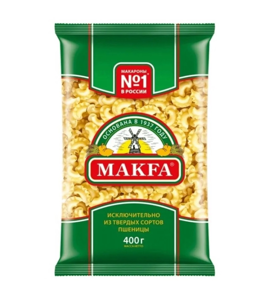 МАКАРОНЫ МАКФА ГРЕБЕШКИ 400ГР