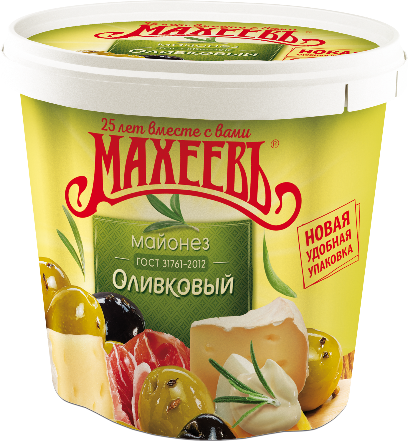 МАЙОНЕЗ МАХЕЕВ ОЛИВКОВЫЙ 50,5% 820МЛ ВЕДРО