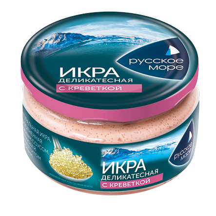 ИКРА ДЕЛИКАТЕСНАЯ РУССКОЕ МОРЕ С КРЕВЕТКОЙ 165ГР