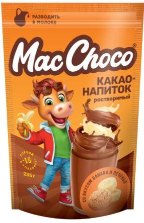 КАКАО MACCHOCO СО ВКУСОМ БАНАНА И ПЕЧЕНЬЯ 235Г