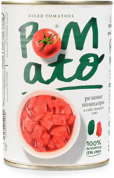 ПОМИДОРЫ ОЧИЩЕННЫЕ В С/С POMATO Ж/Б 400ГР