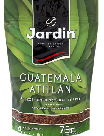 КОФЕ ЖАРДИН ГВАТЕМАЛА АТИТЛЭН РАСТВОРИМЫЙ 75ГР М/У