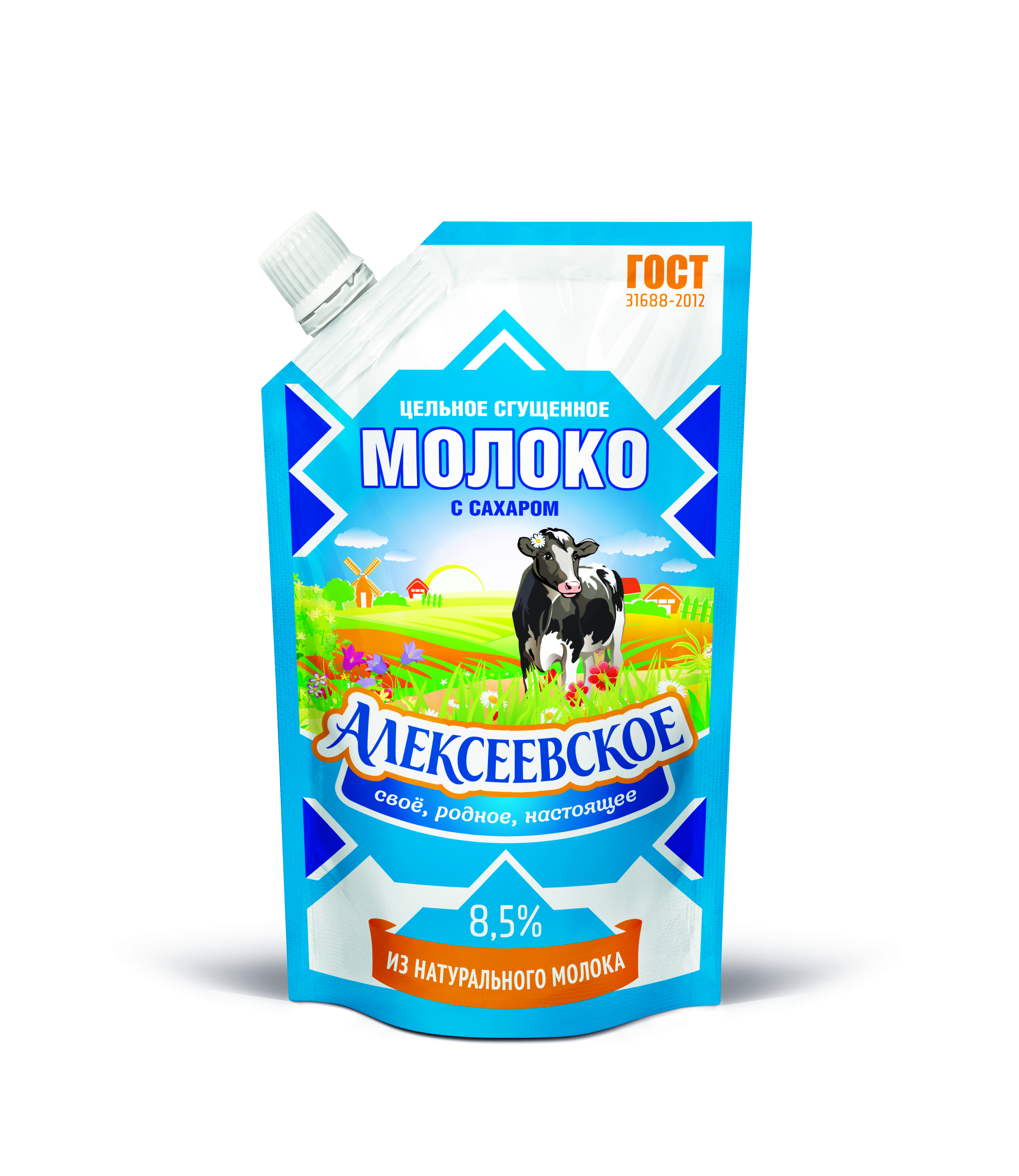 МОЛОКО СГУЩЕННОЕ АЛЕКСЕЕВСКОЕ 8,5% 270ГР Д/П