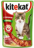 КОРМ КИТЕКЭТ ГОВЯДИНА В ЖЕЛЕ ПАУЧ 85ГР