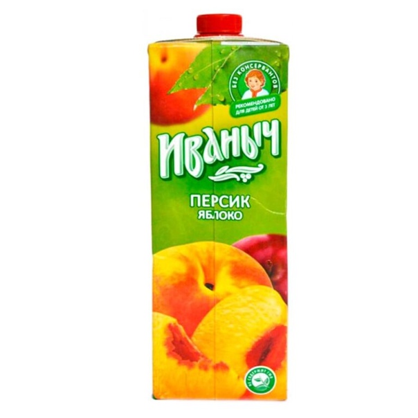 НЕКТАР ИВАНЫЧ ЯБЛОКО/ПЕРСИК Т/П 0,95Л