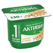 БЗМЖ ЙОГУРТ АКТИБИО 2,9% ОТРУБИ/ЗЛАКИ 130ГР СТАК