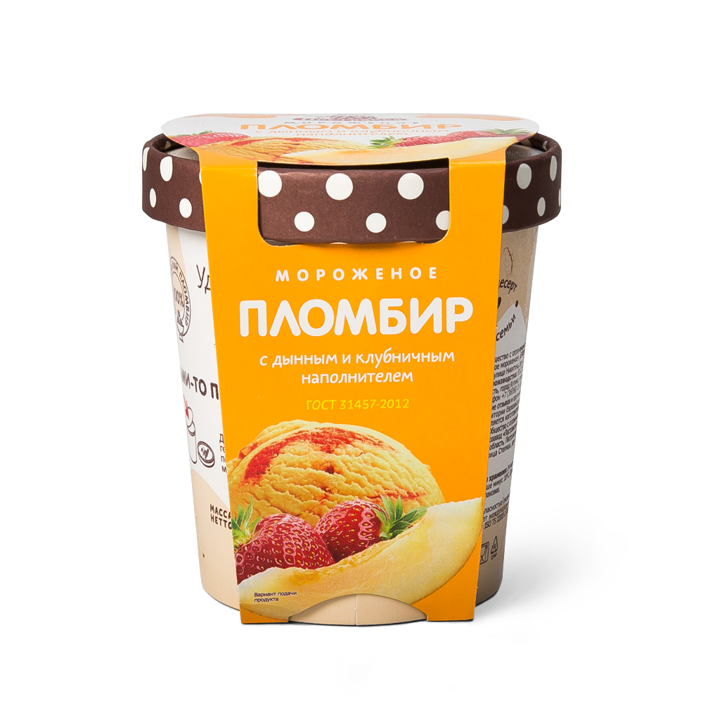 БЗМЖ МОРОЖЕНОЕ ПЕСТРАВКА ВЕДЕРКО ПЛ ДЫНЯ/КЛУБНИКА 12% 270ГР