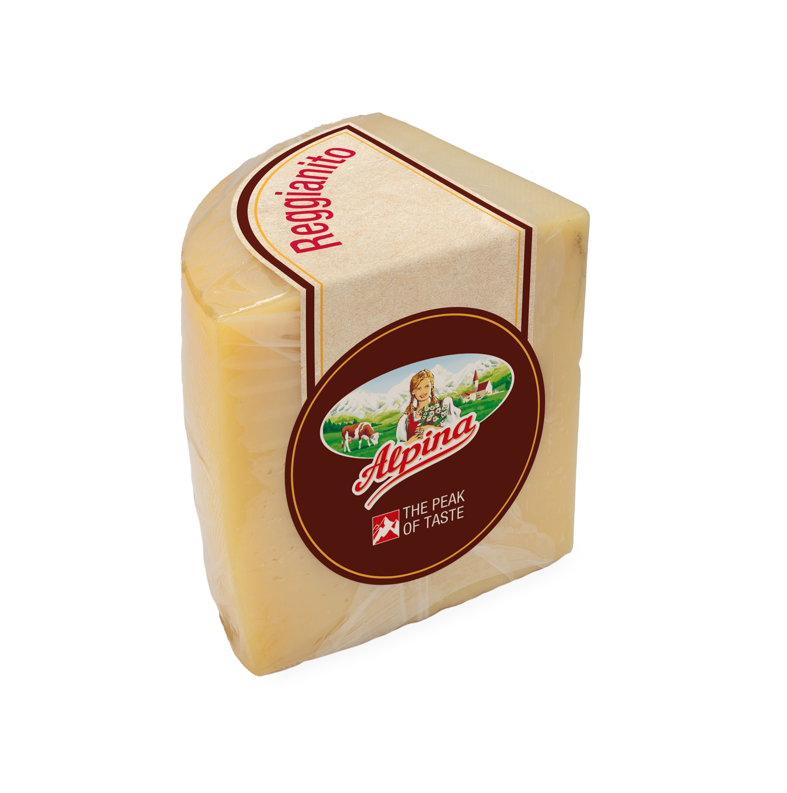 БЗМЖ СЫР АЛЬПИНА РЕДЖАНИТО 4 МЕСЯЦА ВЫДЕРЖКИ 34% МДЖ ЧИЛИ /ВЕС