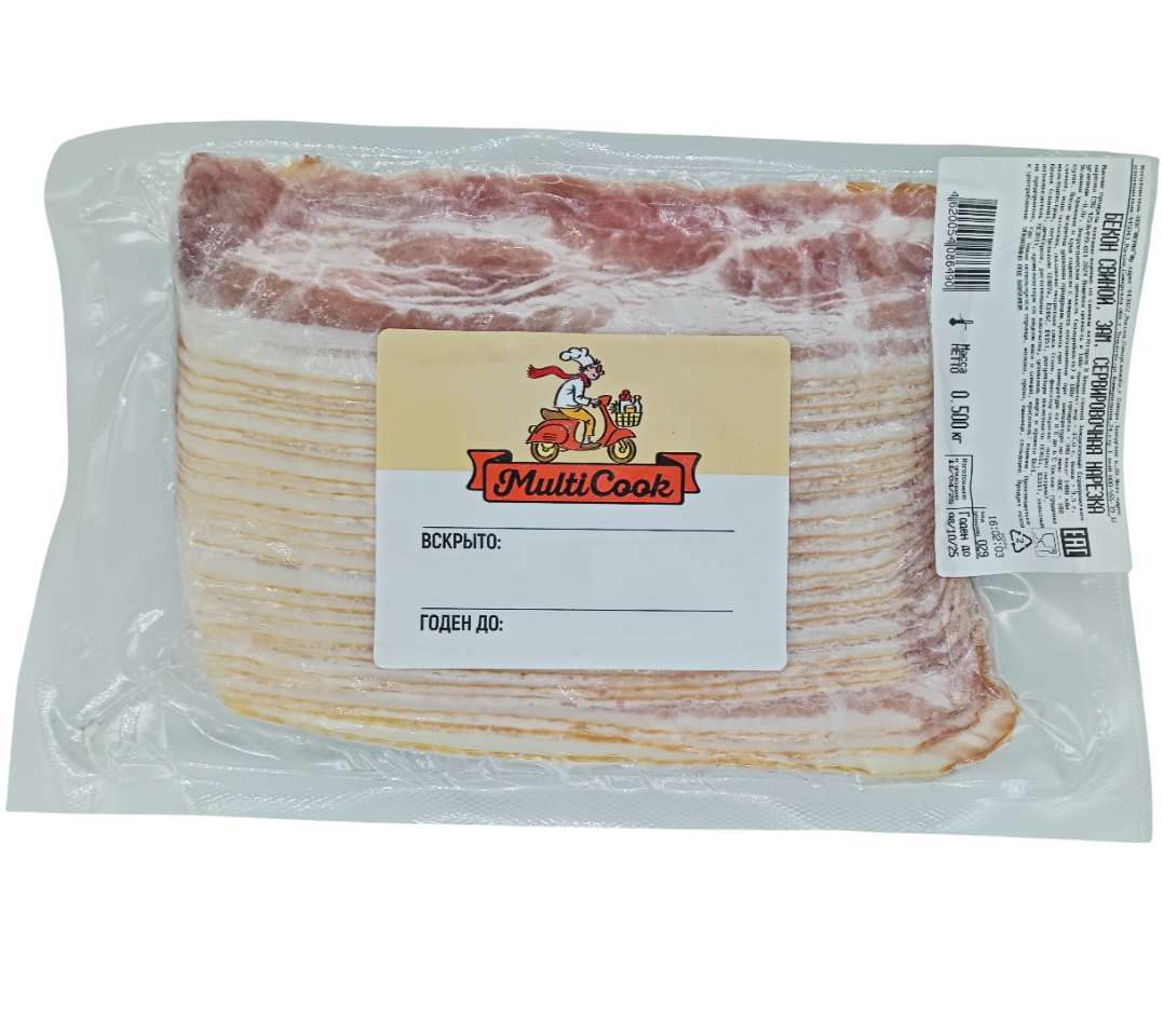 БЕКОН В/К НАРЕЗКА MULTICOOK (ФЕРМА) ЗАМ 500ГР