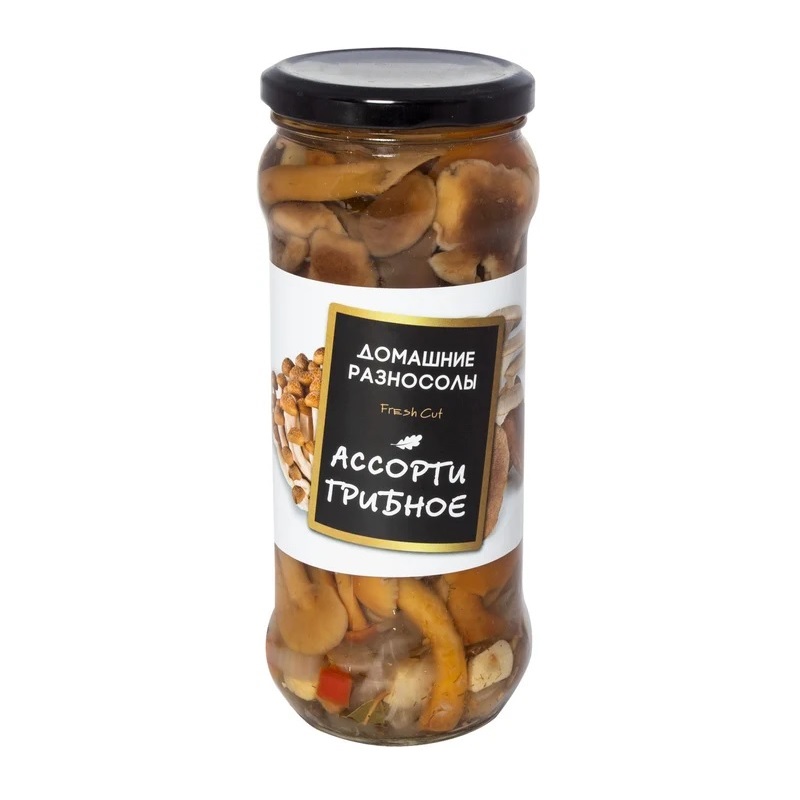 ГРИБЫ ДОМАШНИЕ РАЗНОСОЛЫ АССОРТИ 580МЛ