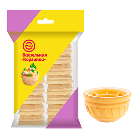 ВАФЕЛЬНАЯ ТАРТАЛЕТКА КОРЗИНКА ФАСТА 38ГР