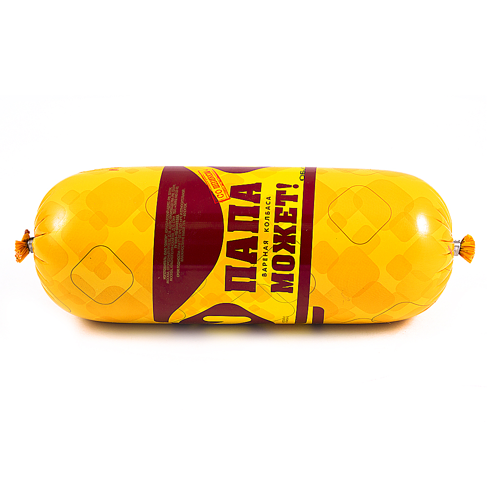 КОЛБАСА ВАРЕНАЯ МЯСНАЯ СО ШПИКОМ ПАПА МОЖЕТ /ВЕС