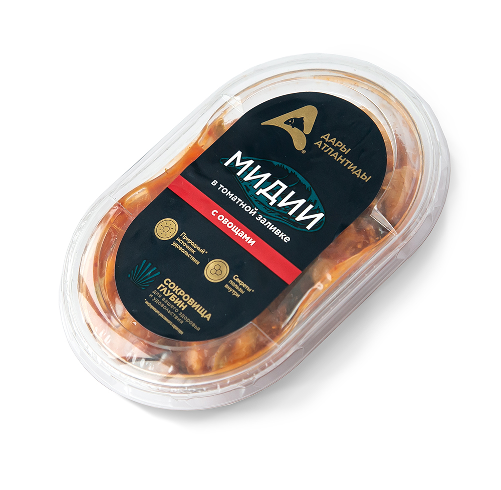 МИДИИ ВАР МАРИН В ТОМАТ ЗАЛИВКЕ ДАРЫ АТЛАНТИДЫ 220ГР