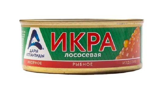 ИКОРНОЕ РЫБНОЕ ИЗДЕЛИЕ ДАРЫ АТЛАНТИДЫ Ж/Б 95Г