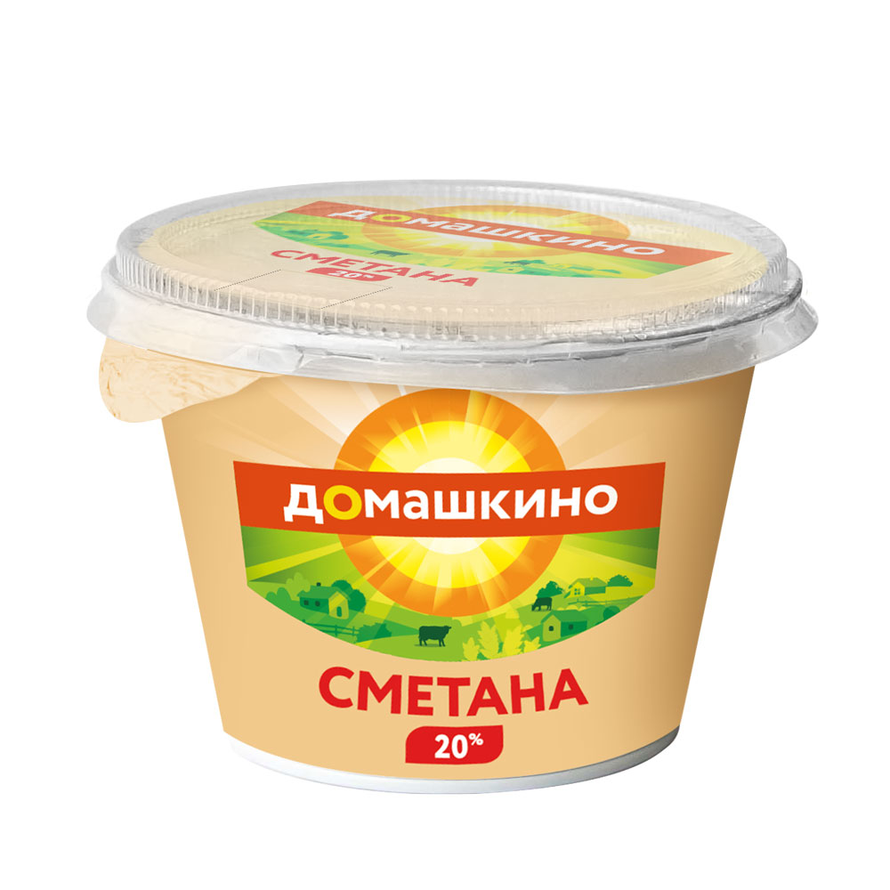 БЗМЖ СМЕТАНА СЕЛО ДОМАШКИНО 20% 170ГР