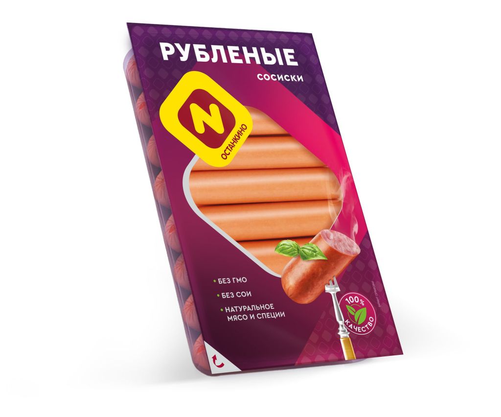 СОСИСКИ РУБЛЕНЫЕ Ц/О МГС ОСТАНКИНО 360ГР