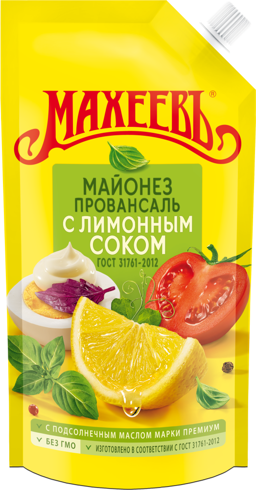 МАЙОНЕЗ МАХЕЕВ С ЛИМОННЫМ СОКОМ 200МЛ Д/П
