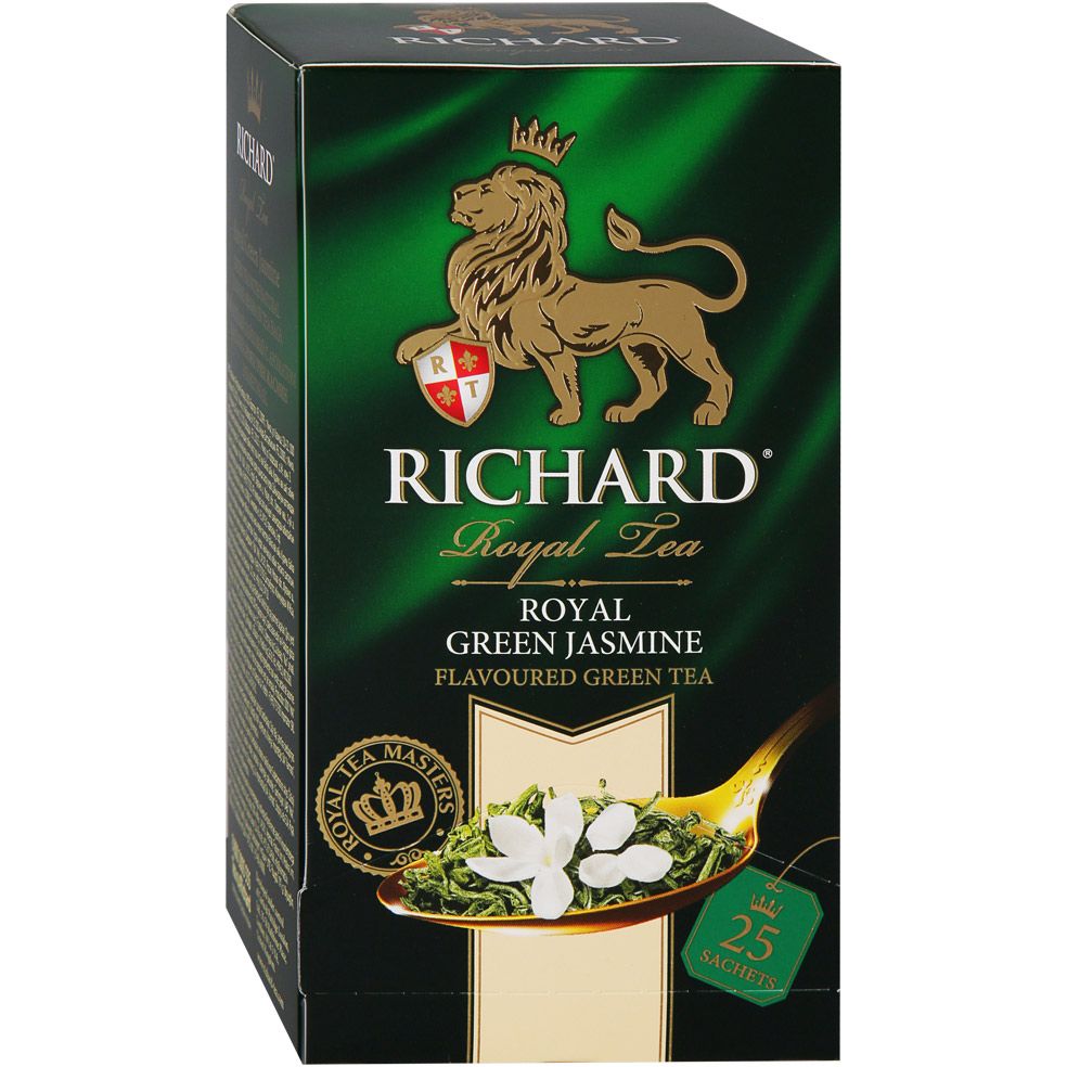 ЧАЙ RICHARD "ROYAL GREEN JASMINE" ЗЕЛ. (ПАКЕТ) 0.6КГ/50Г САШЕТ