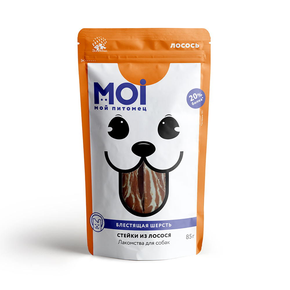 ЛАКОМСТВО Д/СОБАК МОЙ ПИТОМЕЦ СТЕЙКИ ИЗ ЛОСОСЯ 85ГР ЛАКОМСТВО Д/СОБАК МОЙ ПИТОМЕЦ СТЕЙКИ ИЗ ЛОСОСЯ 85ГР