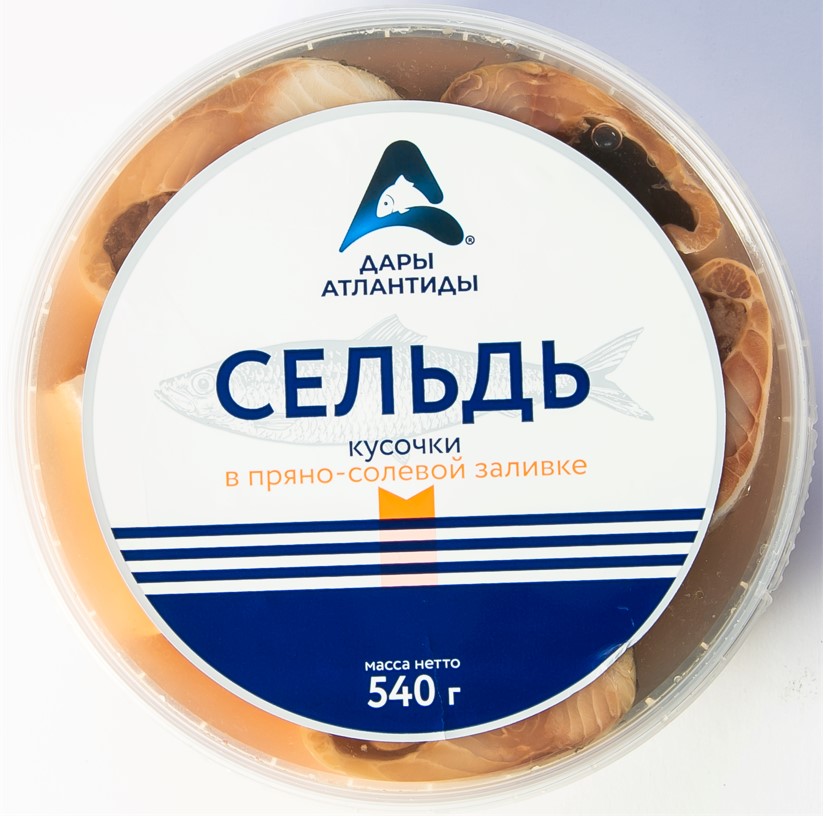 ПРЕСЕРВЫ ДАРЫ АТЛАНТИДЫ СЕЛЬДЬ АТЛАН В ПР/СОЛ ЗАЛИВКЕ 540ГР