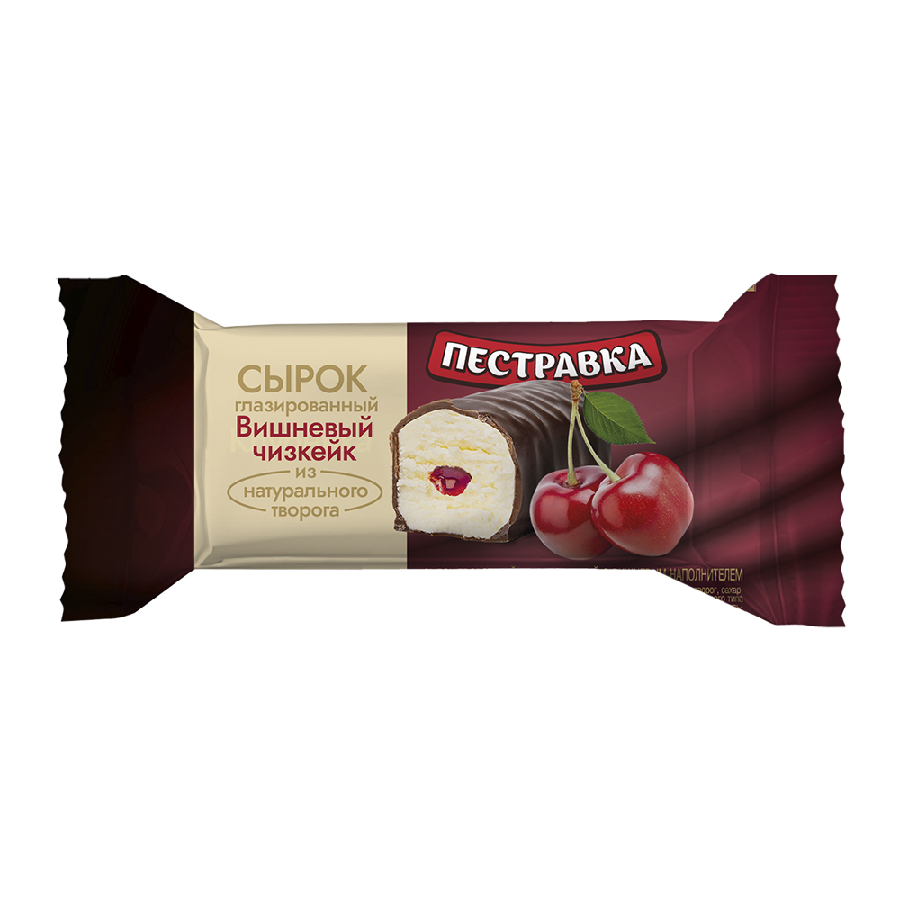 БЗМЖ СЫРОК ТВОРОЖНЫЙ ПЕСТРАВКА ГЛАЗИР С ВИШНЕЙ 23% 40ГР
