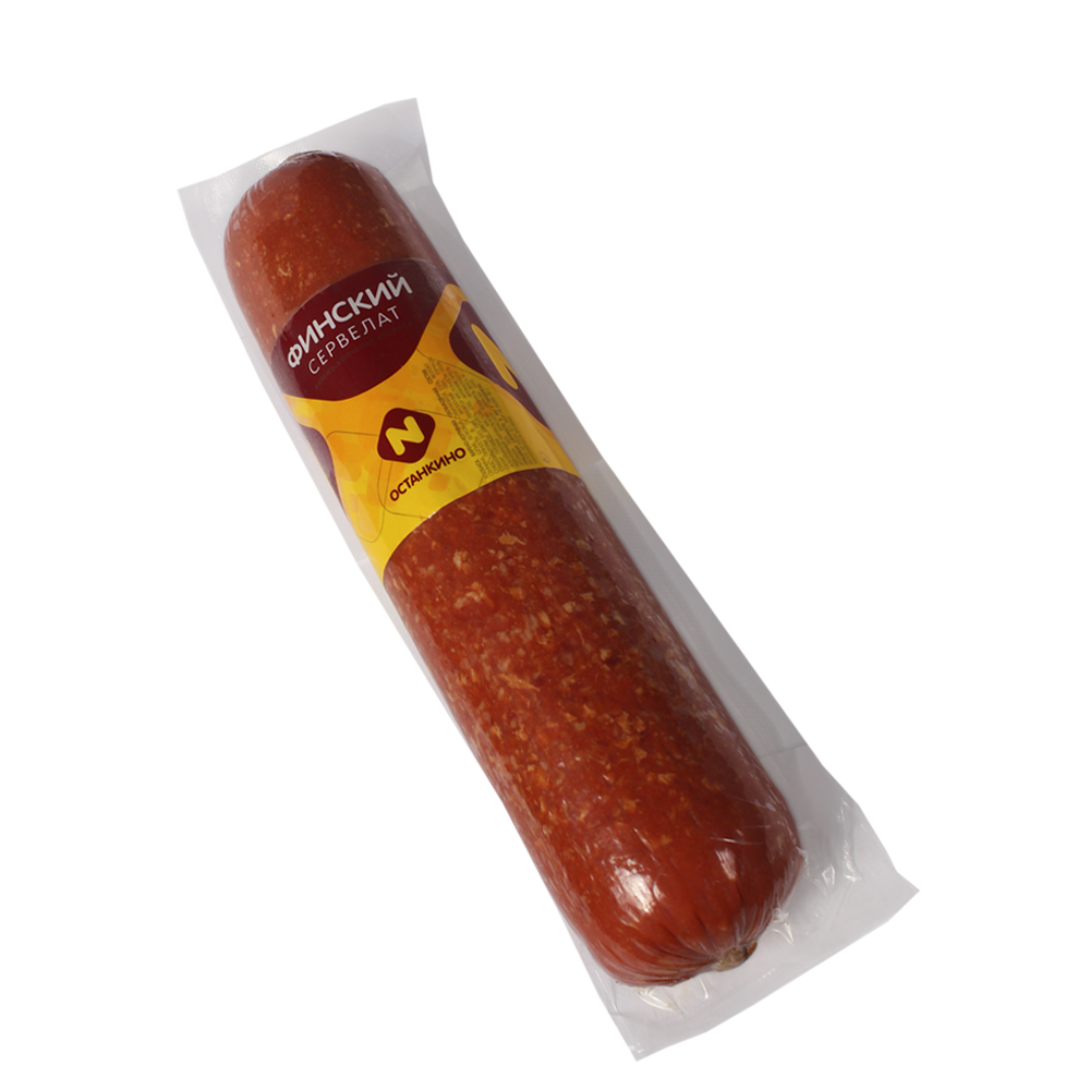 КОЛБАСА СЕРВЕЛАТ ФИНСКИЙ В/У ОСТАНКИНО /ВЕС/