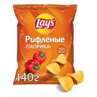ЧИПСЫ ЛЭЙС 140ГР РИФЛЕНЫЕ С ПАПРИКОЙ ЧИПСЫ ЛЭЙС 140ГР РИФЛЕНЫЕ С ПАПРИКОЙ